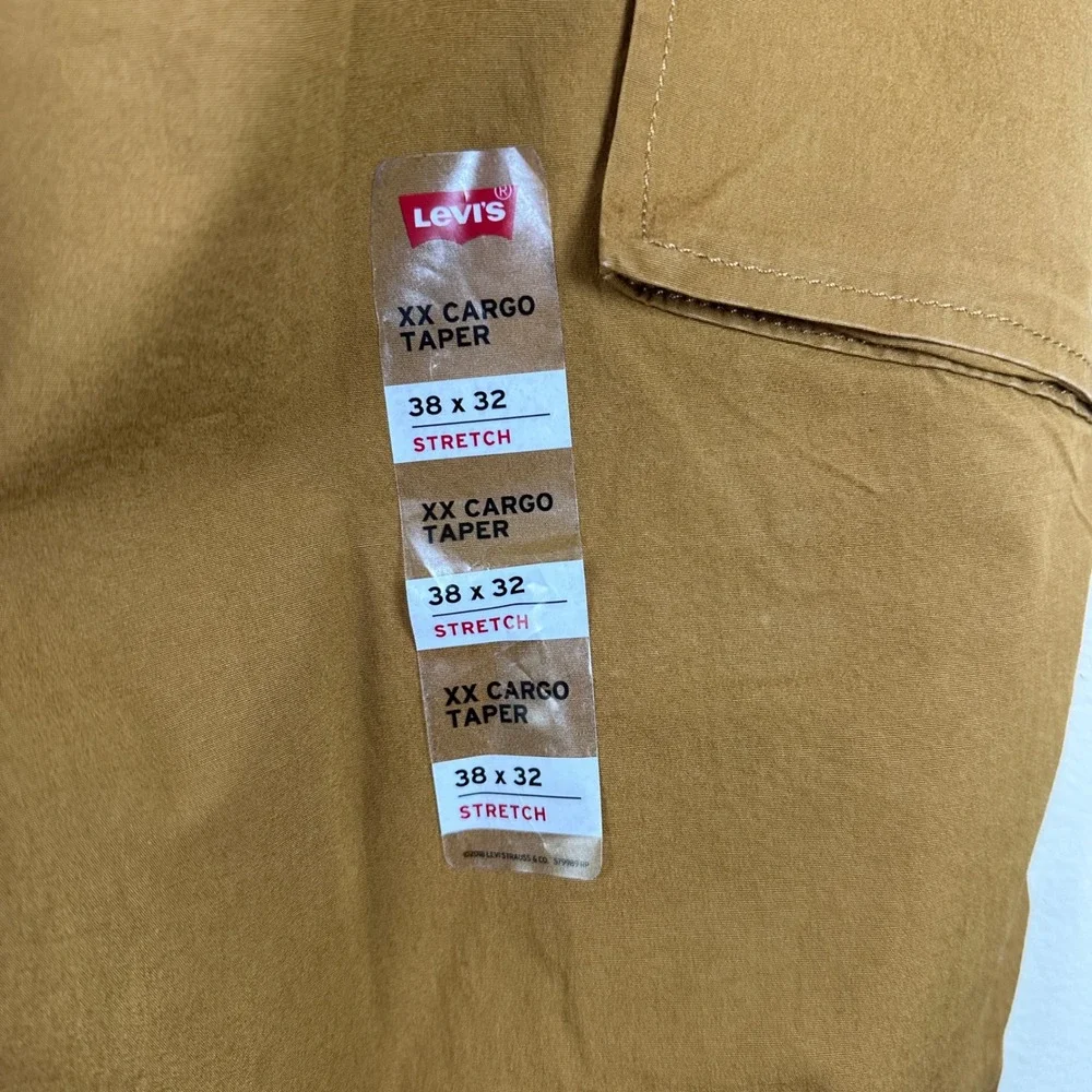 Levi's Men's 38x32‎ XX Cargo Taper Pants Brown Stretch Twill 90s y2k NEW